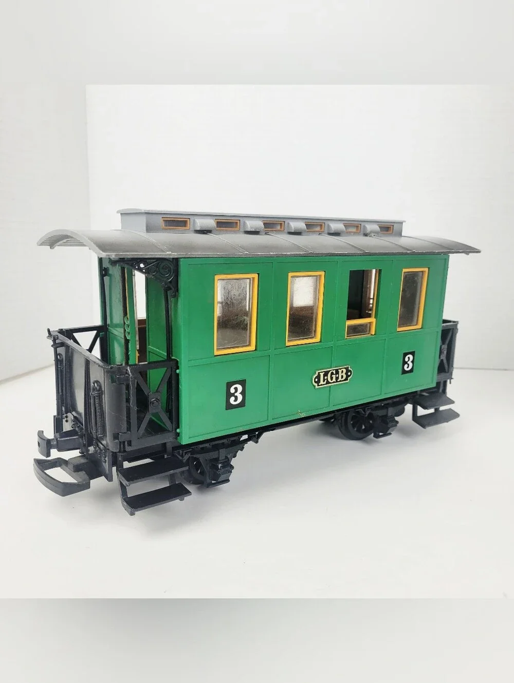 Vtg 70s LGB Lehmann 3010 Third Class Passenger Car G-Scale~Green~Western Germany